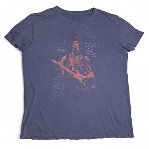 Jimi Hendrix graphic tee vintage soft cotton Navy T-shirt